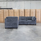 The Nobu Modular Corner Lounge with Ottoman - Carbon - PRE ORDER Available After 5th November available to purchase from Warehouse Furniture Clearance at our next sale event.