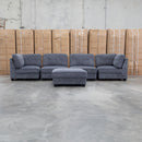 The Nobu Modular Corner Lounge with Ottoman - Share Charcoal available to purchase from Warehouse Furniture Clearance at our next sale event.