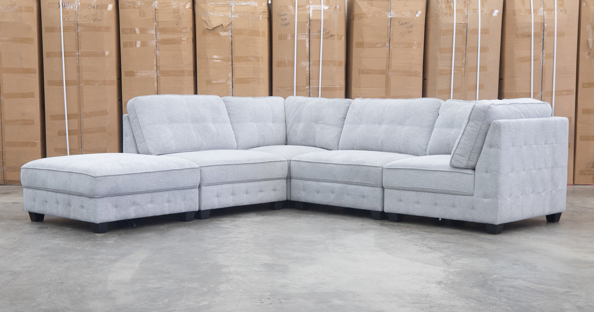 Nobu Modular Corner Lounge with Ottoman - Share Slate - Warehouse ...