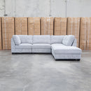 The Nobu Modular Corner Lounge with Ottoman - Share Slate available to purchase from Warehouse Furniture Clearance at our next sale event.
