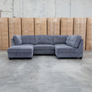 The Nobu Modular Corner Lounge with Ottoman - Share Charcoal available to purchase from Warehouse Furniture Clearance at our next sale event.