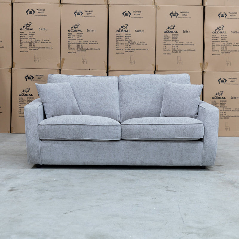 The Noosa Feather & Foam 2.5 Seater Lounge - Slate available to purchase from Warehouse Furniture Clearance at our next sale event.