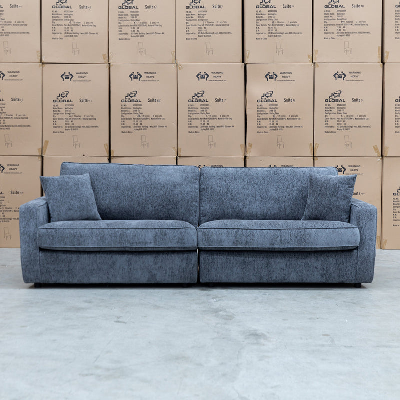 The Noosa Feather & Foam 3 Seater Lounge - Licorice available to purchase from Warehouse Furniture Clearance at our next sale event.