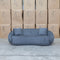 The Noosa Curved Fabric Three Seat Sofa - Dark Grey available to purchase from Warehouse Furniture Clearance at our next sale event.