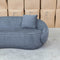 The Noosa Curved Fabric Three Seat Sofa - Dark Grey available to purchase from Warehouse Furniture Clearance at our next sale event.