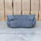 The Noosa Curved Fabric Two Seat Sofa - Dark Grey available to purchase from Warehouse Furniture Clearance at our next sale event.