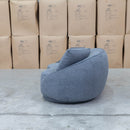 The Noosa Curved Fabric Two Seat Sofa - Dark Grey available to purchase from Warehouse Furniture Clearance at our next sale event.