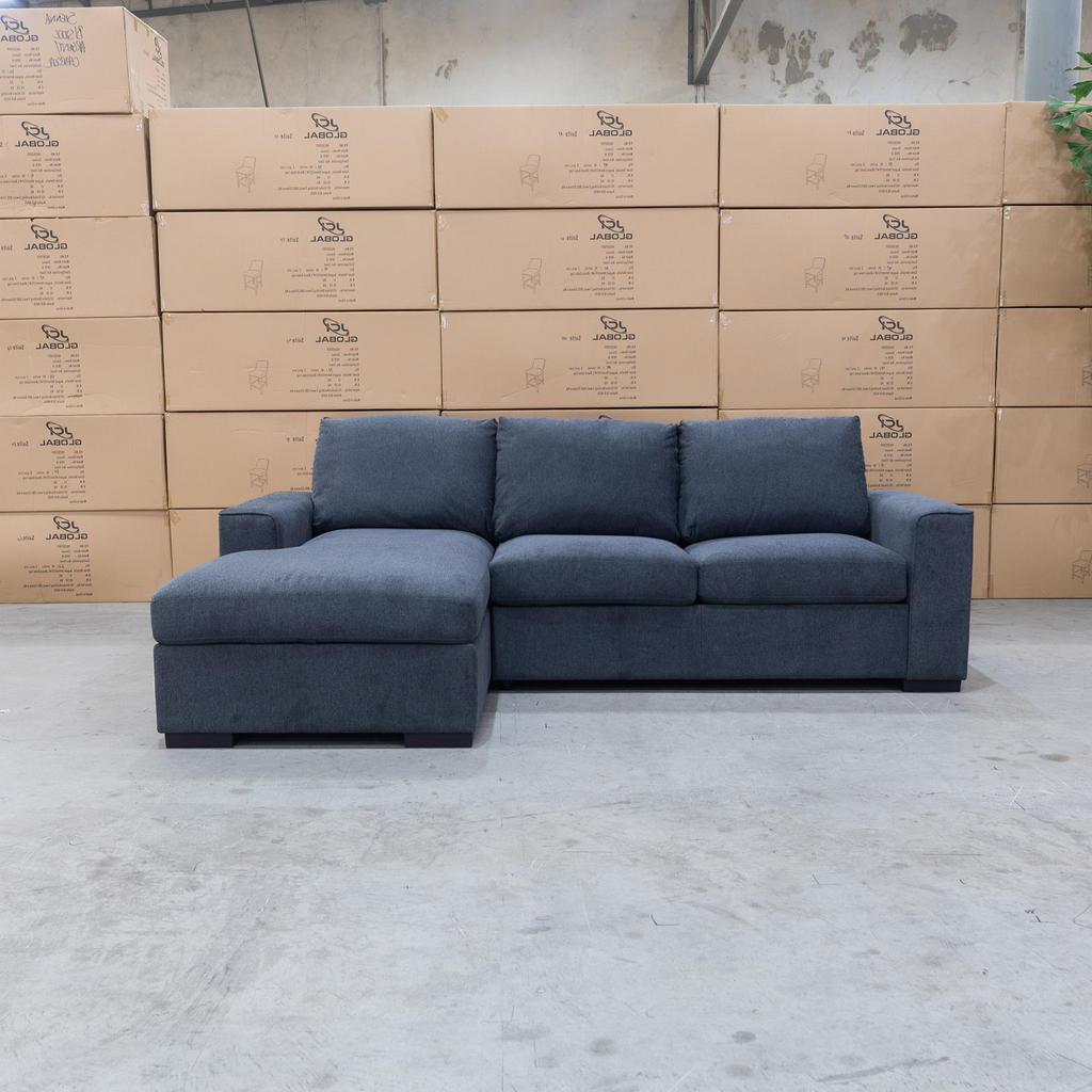 The Oakland Sofa Bed with LHF Storage Chaise - Charcoal available to purchase from Warehouse Furniture Clearance at our next sale event.