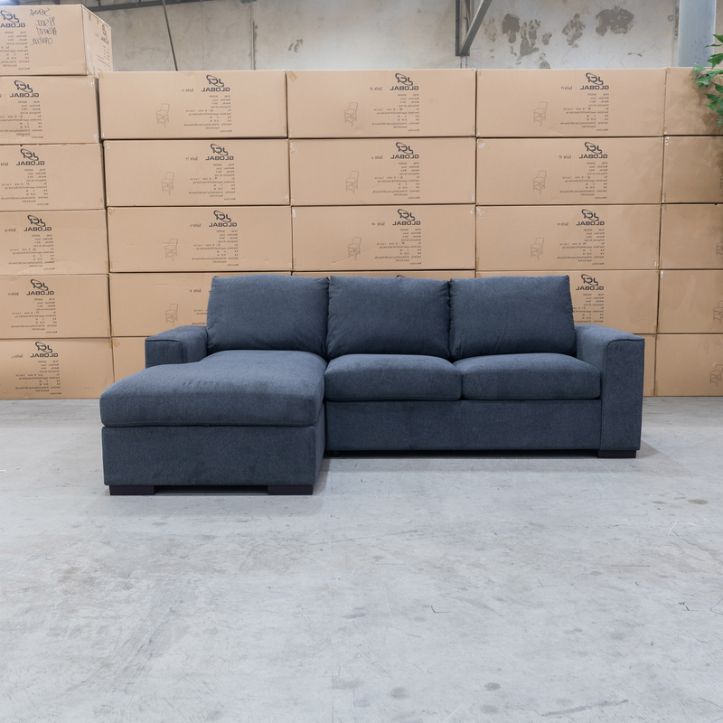 The Oakland Sofa Bed with LHF Storage Chaise - Charcoal