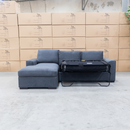 Oakland Sofa Bed with LHF Storage Chaise - Charcoal - Available After 15th June