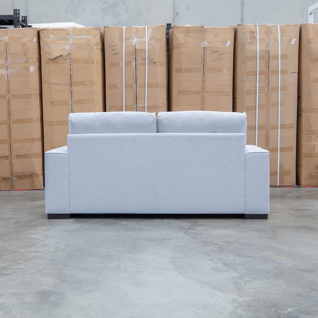 The Oakland Two Seater Metal Action Sofa Bed - Silver available to purchase from Warehouse Furniture Clearance at our next sale event.