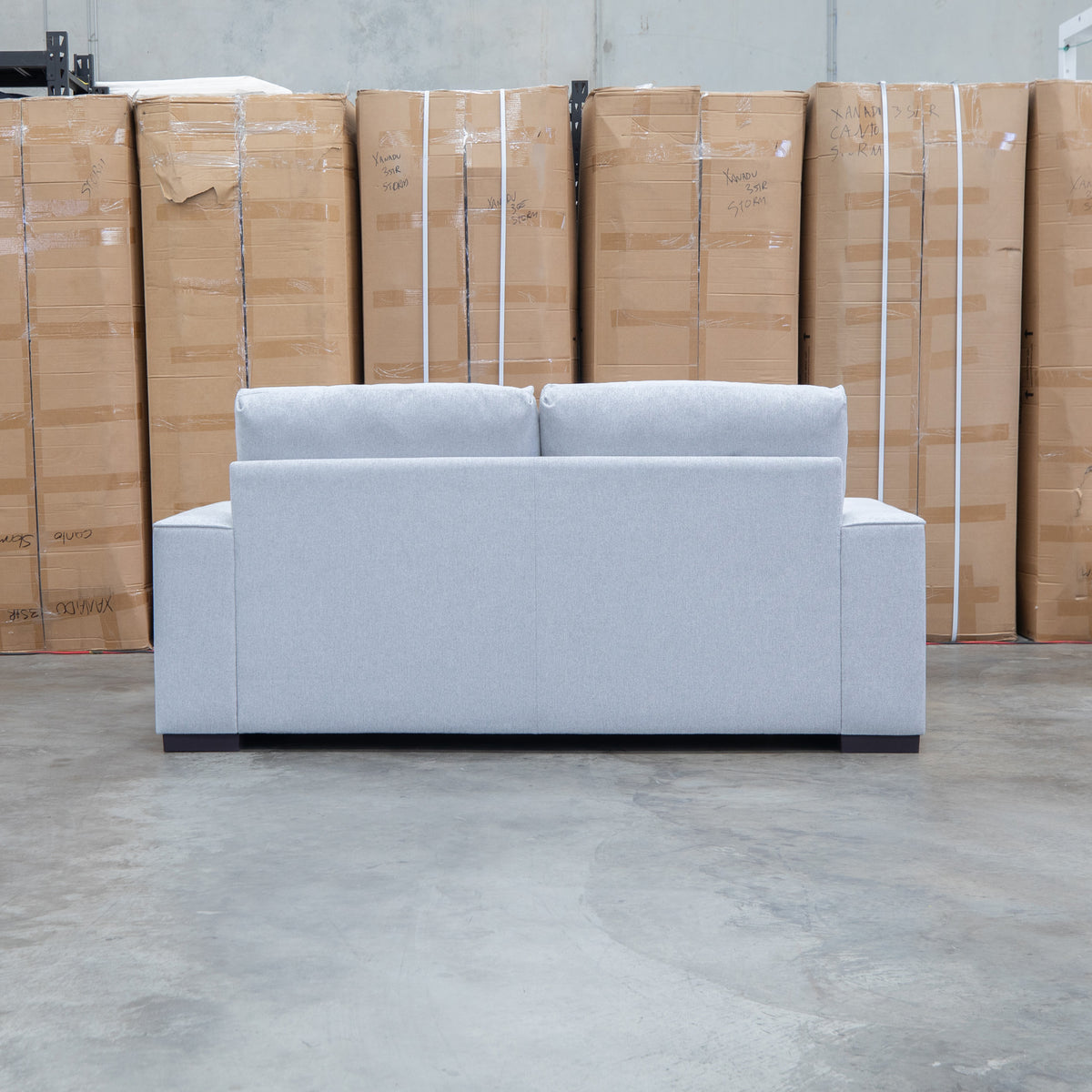 The Oakland Two Seater Metal Action Sofa Bed - Silver available to purchase from Warehouse Furniture Clearance at our next sale event.
