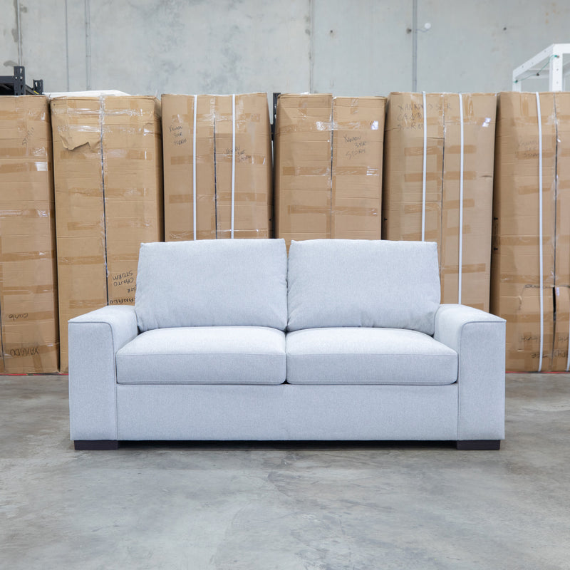 The Oakland Two Seater Metal Action Sofa Bed - Silver