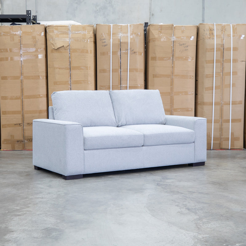 The Oakland Two Seater Metal Action Sofa Bed - Silver