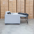 The Oakland Two Seater Metal Action Sofa Bed - Silver
