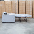 The Oakland Two Seater Metal Action Sofa Bed - Silver