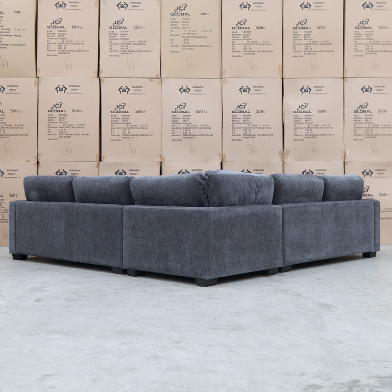 The Oakville Deep Seat Fabric Corner Lounge - Charcoal available to purchase from Warehouse Furniture Clearance at our next sale event.