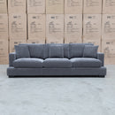 The Oakville Fabric Three Seat Sofa - Charcoal available to purchase from Warehouse Furniture Clearance at our next sale event.