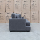 The Oakville Fabric Three Seat Sofa - Charcoal available to purchase from Warehouse Furniture Clearance at our next sale event.