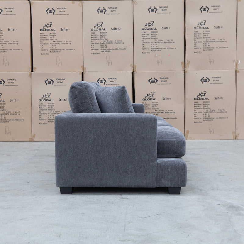 The Oakville Fabric Three Seat Sofa - Charcoal available to purchase from Warehouse Furniture Clearance at our next sale event.