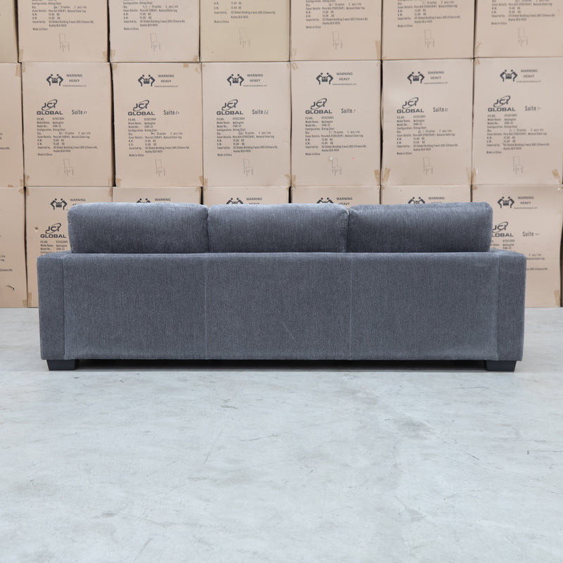 The Oakville Fabric Three Seat Sofa - Charcoal available to purchase from Warehouse Furniture Clearance at our next sale event.
