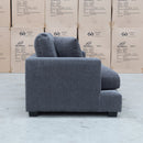 The Oakville Fabric Two Seat Sofa - Charcoal available to purchase from Warehouse Furniture Clearance at our next sale event.