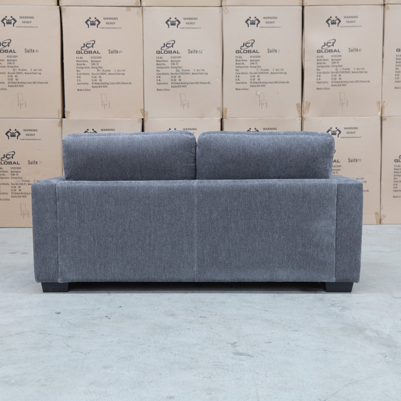 The Oakville Fabric Two Seat Sofa - Charcoal available to purchase from Warehouse Furniture Clearance at our next sale event.