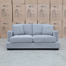 The Oakville Fabric Two Seat Sofa - Smoke available to purchase from Warehouse Furniture Clearance at our next sale event.