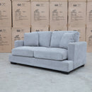 The Oakville Fabric Two Seat Sofa - Smoke available to purchase from Warehouse Furniture Clearance at our next sale event.