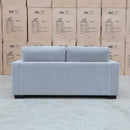 The Oakville Fabric Two Seat Sofa - Smoke available to purchase from Warehouse Furniture Clearance at our next sale event.