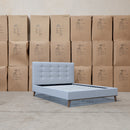 The Bailey Queen Upholstered Bed - Wheat - In Store Purchase Only available to purchase from Warehouse Furniture Clearance at our next sale event.