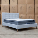 The Bailey Queen Upholstered Bed - Wheat - In Store Purchase Only available to purchase from Warehouse Furniture Clearance at our next sale event.