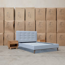 The Bailey Queen Upholstered Bed - Wheat - In Store Purchase Only available to purchase from Warehouse Furniture Clearance at our next sale event.