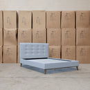 The Bailey Queen Upholstered Bed - Wheat - In Store Purchase Only available to purchase from Warehouse Furniture Clearance at our next sale event.