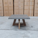 The Oatley Rectangle Dark Concrete Coffee Table available to purchase from Warehouse Furniture Clearance at our next sale event.