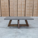The Oatley Rectangle Dark Concrete Coffee Table available to purchase from Warehouse Furniture Clearance at our next sale event.