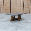 The Oatley Rectangle Dark Concrete Coffee Table available to purchase from Warehouse Furniture Clearance at our next sale event.