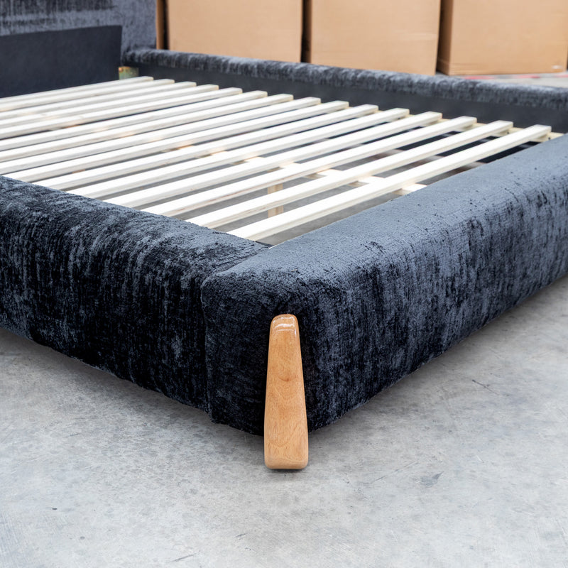 The Okina King Upholstered Bed - Black