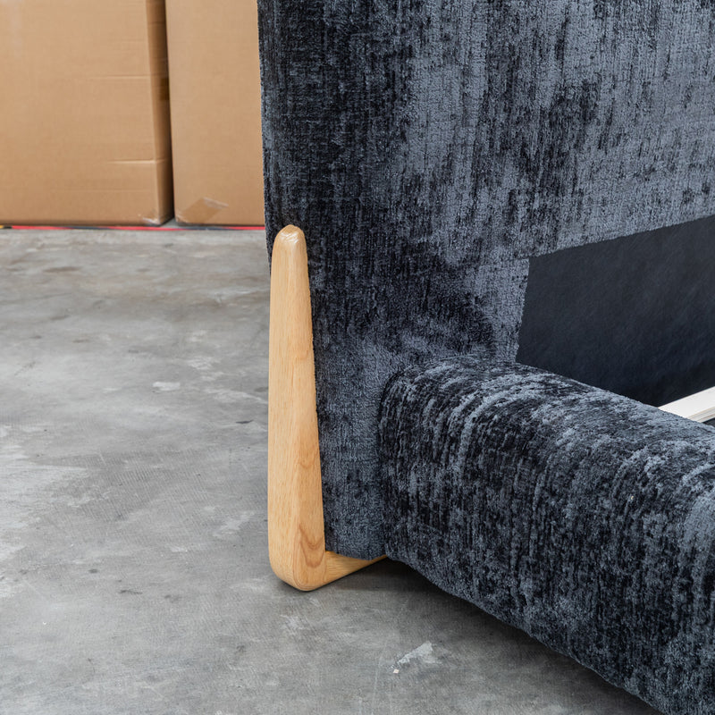 The Okina King Upholstered Bed - Black