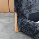 The Okina Queen Upholstered Bed - Black available to purchase from Warehouse Furniture Clearance at our next sale event.