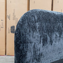 The Okina Queen Upholstered Bed - Black available to purchase from Warehouse Furniture Clearance at our next sale event.