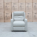 The Olsen Dual-Motor Recliner - Beige Leather available to purchase from Warehouse Furniture Clearance at our next sale event.