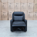 The Olsen Dual-Motor Recliner - Black Leather available to purchase from Warehouse Furniture Clearance at our next sale event.