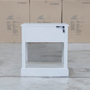 The Hampton 1 Drawer Bedside - Style 3 available to purchase from Warehouse Furniture Clearance at our next sale event.