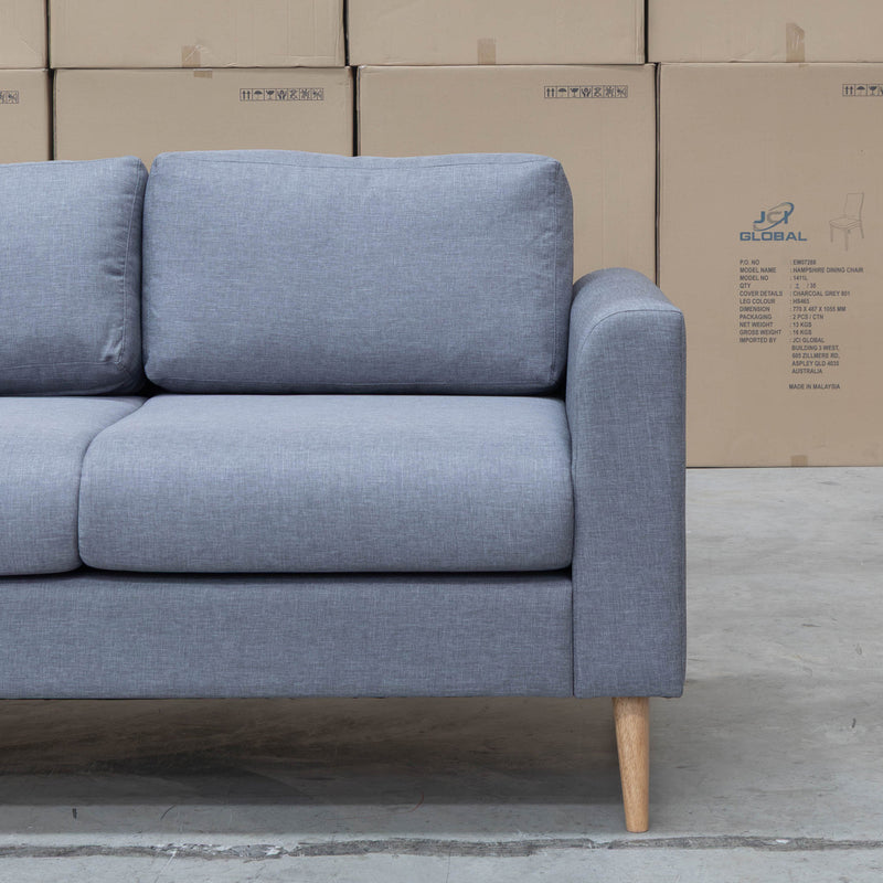 The Oslo 3 + 2 Seat Fabric Sofa Pair - Slate available to purchase from Warehouse Furniture Clearance at our next sale event.