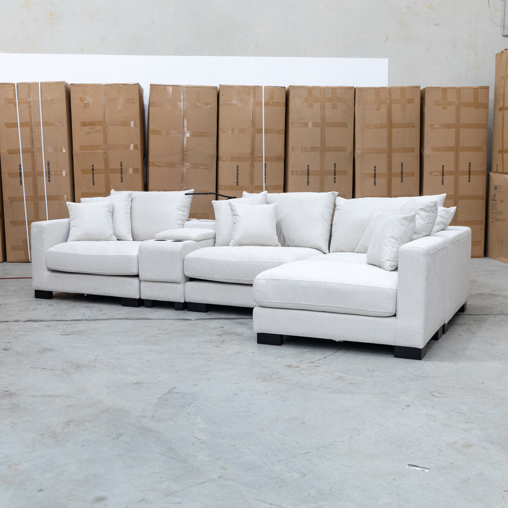 The Paige Reversible Chaise Lounge - Oat available to purchase from Warehouse Furniture Clearance at our next sale event.