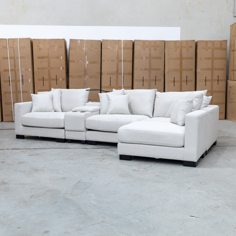 The Paige Reversible Chaise Lounge - Oat