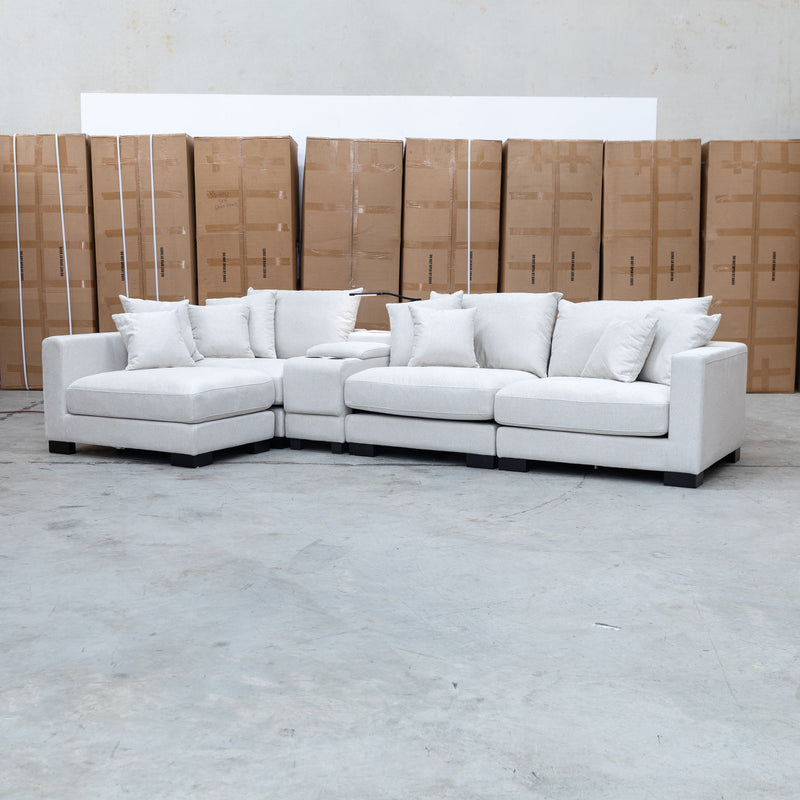 The Paige Reversible Chaise Lounge - Oat