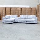 The Paige Reversible Chaise Lounge - Silver available to purchase from Warehouse Furniture Clearance at our next sale event.