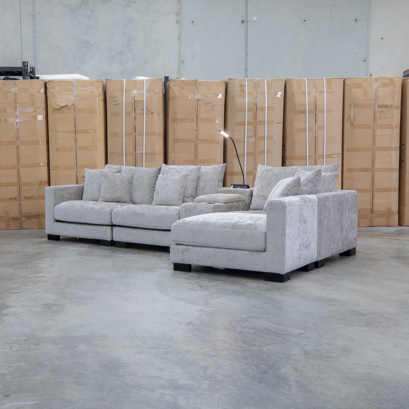 The Paige Reversible Chaise Lounge - Bark